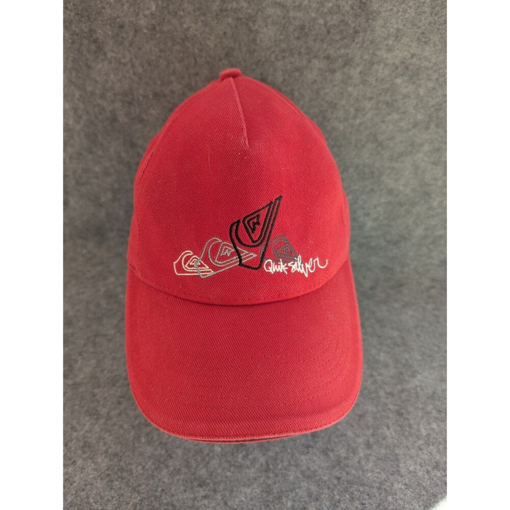 Quiksilver Stretch Fit Hat Women's OS Red Embroidered Skate Surf